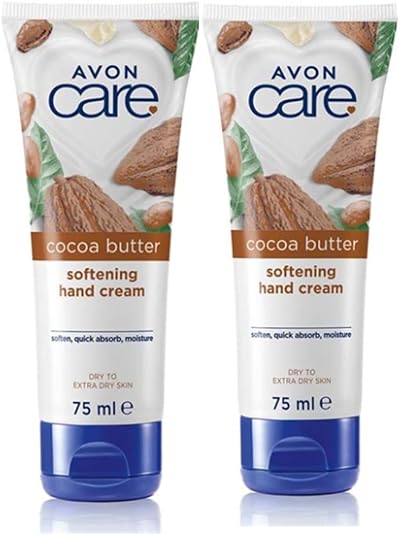 Avon Care Cocoa Butter Hand Cream Softening 2 x 150ml Dry to Extra-Dry Skin