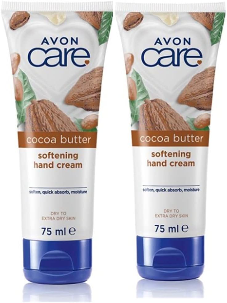 Avon Care Cocoa Butter Hand Cream Softening 2 x 150ml Dry to Extra-Dry Skin