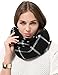 Dimore Fashion Women Scarf Shawl Wraps Pashminas (Black and White)