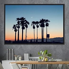 signwin Framed Canvas Wall Art Palm Tree Colorful...