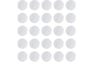 LOVEWEE 100 Pcs Microdermabrasion Cotton Filters Replacement 10 mm Dia Microdermabrasion Filters Facial Vacuum Filters Accesories Sponge Filter for Comedo Suction Microdermabrasion (White)
