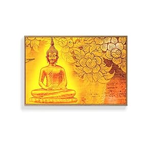 Framed Canvas Wall Art for Living Room, Bedroom Buddha Canvas Prints for Home Decoration Ready to Hanging - 16x24 inches