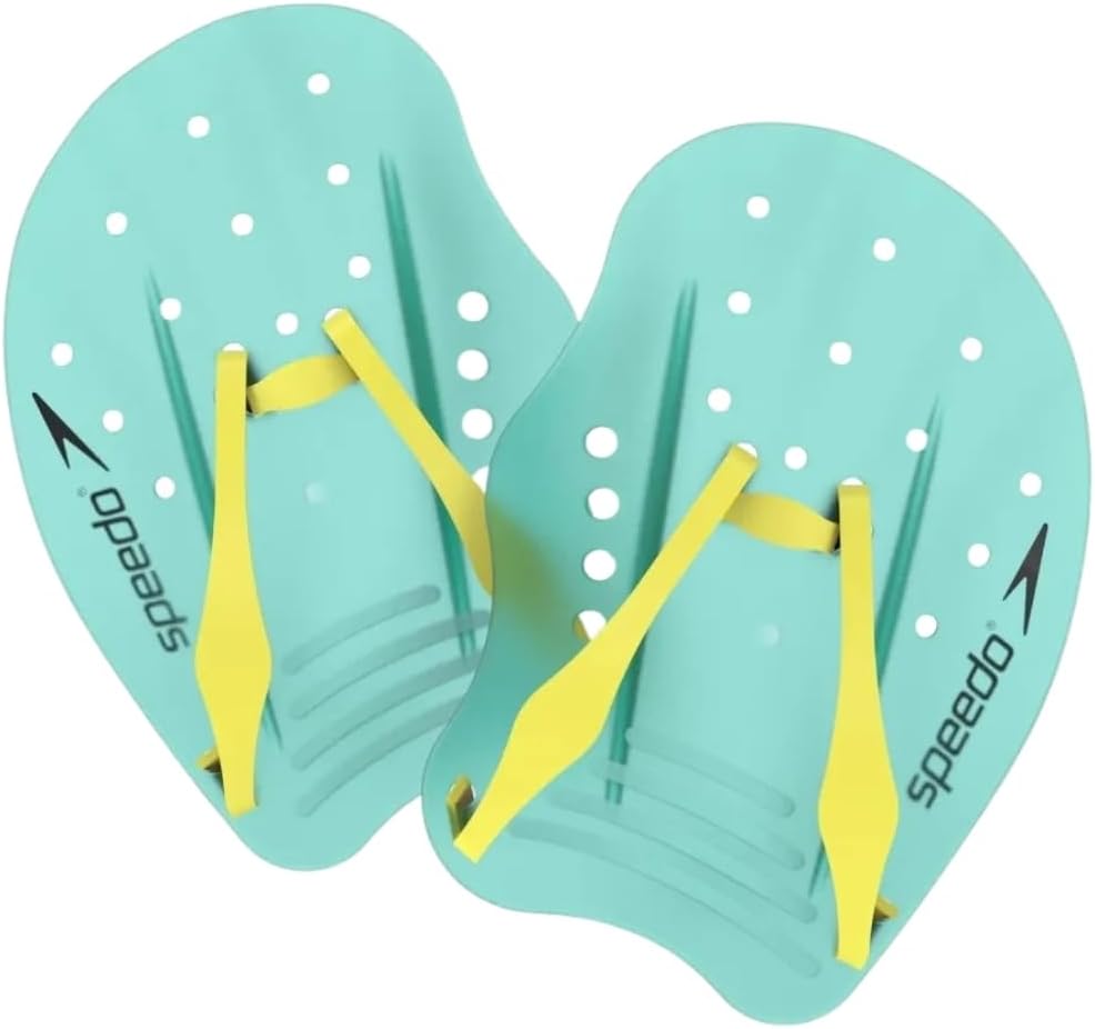 Speedo Tech Paddle Hand Paddles Swimming Training Arctic Glass M
