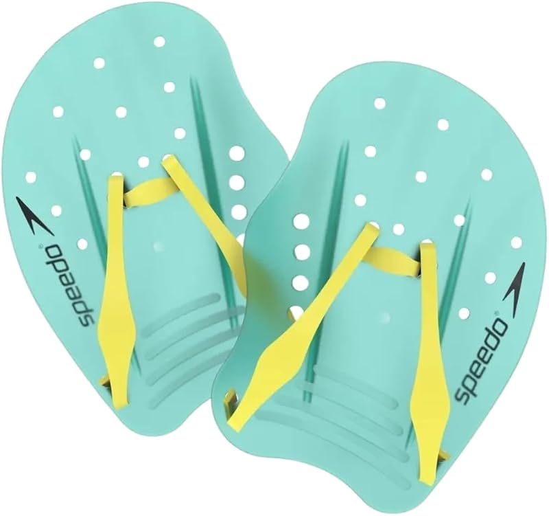 Speedo Tech Paddle Hand Paddles Swimming Training Arctic Glass M