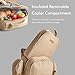 VonShef Premium Picnic Backpack for 4 Person Outdoor Camping Rucksack with Dining Set, Cutlery Set, Removable Insulated Cooler Bag and Large Waterproof Picnic Blanket Khaki Canvas