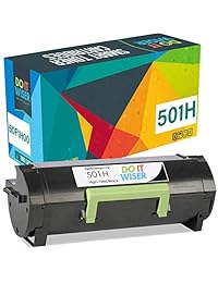 Do it wiser COMPATIBLES Ultra Alta Capacidad Negro Cartucho de tóner para Lexmark MS510dn MS610de MS610dn MS610dte MS610dtn, Negro