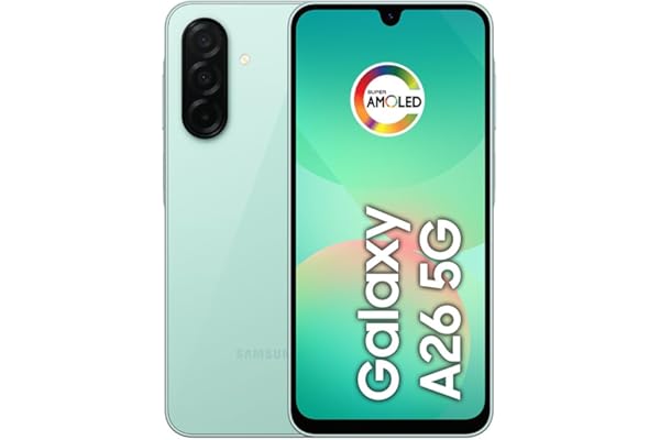 Samsung Celular Galaxy A26 5G 256GB, 8GB RAM, Câmera de 50MP, IP67, Tela Super AMOLED 6.7", NFC (Verde)