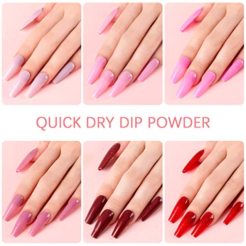 Lavender Violets FastDry 12 Colors DipPowderNailKit Glitter Purple