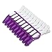 10 Pinup Clips - Professional Non Slip Alligator Hair Clips Double Hinged Design for Easy Salon Styling - Sectioning Crocodile Hair Clip Set with Wide Teeth for Extra Durable Grip (Transparent-Purple)