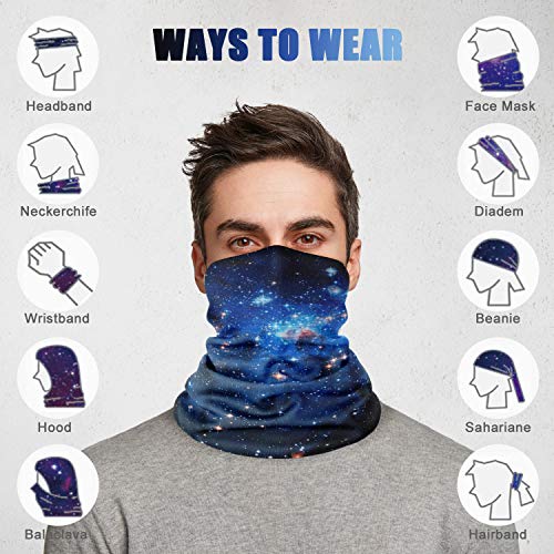 Seahouse 8Pcs Bandanas Face Seamless Neck Gaiter Scarf Tube Headwear Balaclava for Unisex Men Women Outdoors Sports