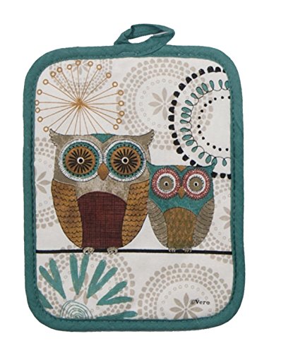 Kay Dee Spice Road Retro Owl Set - 2 Towels, Oven Mitt, Potholder