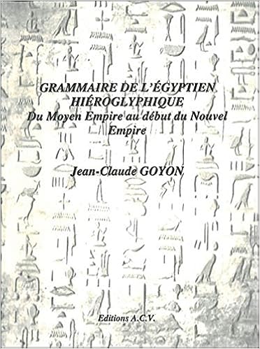 Amazon Fr Grammaire De L Egyptien Hieroglyphique Goyon Jean Claude Livres