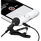 Ultimate Lavalier Microphone For Bloggers And Vloggers Lapel Mic Clip-on Omnidirectional Condenser for Iphone Ipad Samsung Android Windows Smartphones