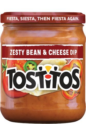 Tostitos Zesty Bean & Cheese Dip 15.5 oz (Pack of 2)