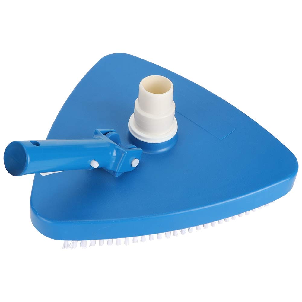 Manual Pool Vacuum Head, Weighted Plastic Triangular Suction Head, Swimming Head Attachment For Inground & Above Ground Pools (Poles Not Included)