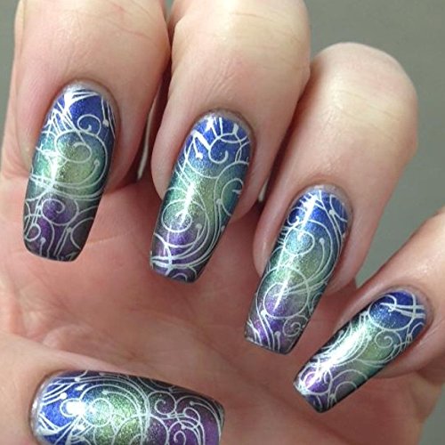 PUEEN Nail Art Stamping Plate Celebration Collection - FIREWORKS FESTIVAL - NEW INVENTION Super Size All You Can Stamp Full Size Stamping Image Plates Manicure DIY (Infinite Images With Your Creativity)-BH000435