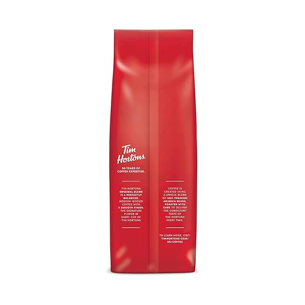 TIM HORTON’S 100% ARABICA MEDIUM ROAST, DECAFFEINATED, GROUND COFFEE, 12 OUNCE