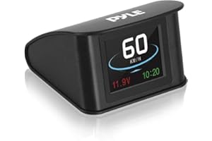 Pyle Universal Vehicle Smart HUD Display - 2.6" Digital Mini Car Dashboard Heads Up Windshield Speedometer Projector System w/ GPS Navigation Compass, Displays Speed, Distance, Time and More - PHUD19