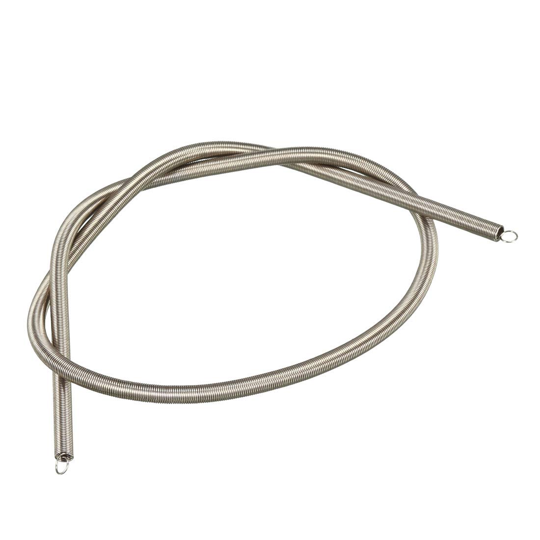 sourcing map Extended Tension Spring Wire Diameter 0.02" , OD 0.12" , Free Length 11.81" Stainless Steel Small Dual Hook Tension Spring for Machinery Construction Industrial