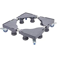 ARTISHION Mobile Base Fridge Stand Universal Mobile Roller Adjustable Movable Refrigerator Stand Base with 4 Locking…