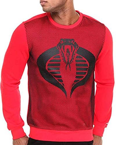Hudson Outerwear Cobra MESH Panel Fleece Crewneck (XLarge, Red)