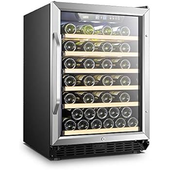 Lanbo Built-in Compressor Wine Fridge Cooler With Reversible Door 52 Bottles