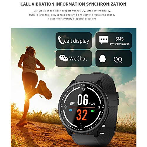 Fitness Tracker Waterproof,Miya Smart Watch Color OLED Screen Heart Rate Monitor Pedometer with Blood Pressure Smart Bracelet Sleep Monitor Step Calorie Counter Activity Tracker for Men Women - Black
