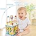 LuaLua Baby Toys for 1 2 3 Year Old Educational Wooden Bead Maze Shape Sorter Activity Cube Gifts for Boy And Girl Toddlers