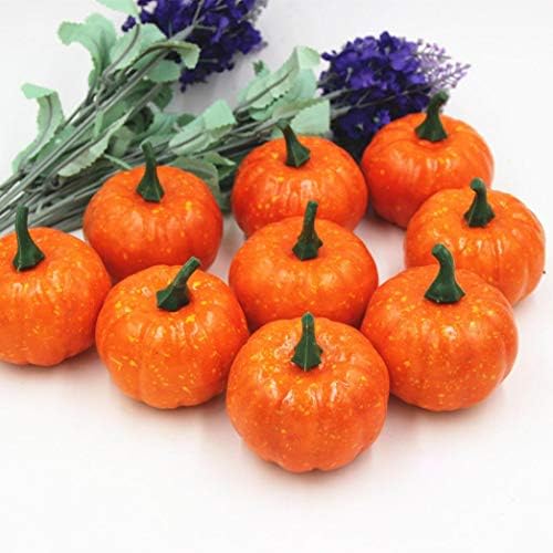 Halloween Decoration, Morwind 16pcs Artificial Foam Mini Halloween Pumpkins Fake Vegetable Home Wedding Party Festival Decorations Photography Props (E)