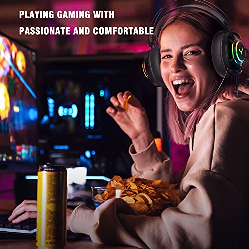 BladeHawks RGB Gaming Headset Suitable for Xbox One, PS4, PCNoise Cancelling Gaming Headphones