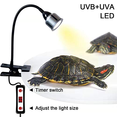 LHLYCLX UVB Reptile Heat Light, Timing LED UVA+UVB Heat Lamp with
