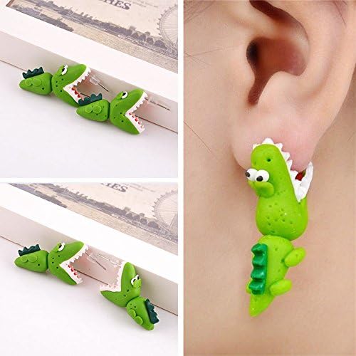 Jaywine2 Women Girls Funny Cartoon 3D Animal Earrings Polymer Clay Ear Stud Earrings Gift