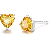 FANCIME 14k Solid Yellow Gold Stud Earrings Gemstone Prong Cluster Stud Earrings Fine Jewelry Gifts for Her Mom Women Wife