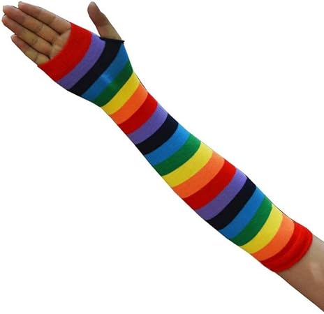 SGSD Guantes Guantes De Algodón Arcoiris De Punto Guantes Cálidos: Amazon.es: Hogar