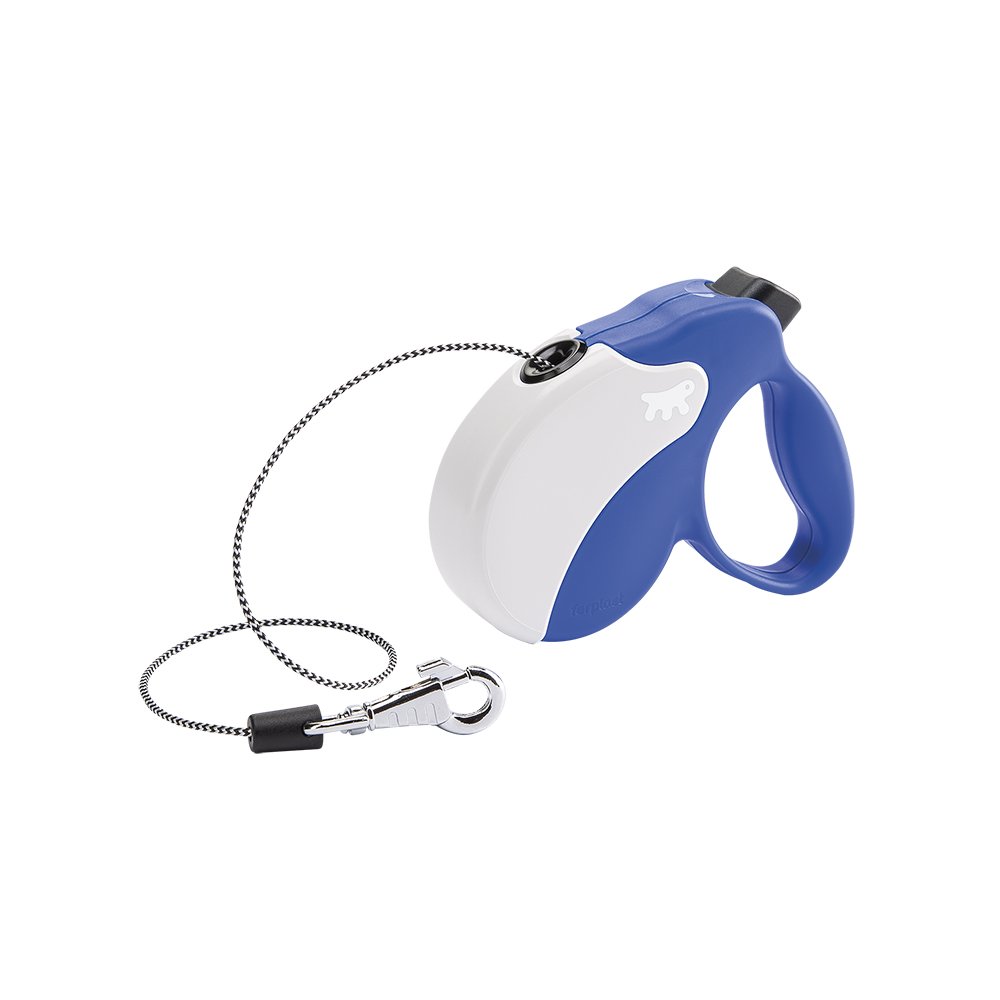 Ferplast Retractable Dog Lead Extendable Dog Leash AMIGO Cord MINI, Retractable Cord, 3 m, Max 12 kg, Blue
