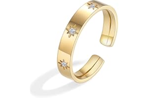 Chrishine Life Dainty Rings for Women Teen Girls Stackable Rings Set Eternity Wedding Band Lovely Friendship Ring Mothers Day Anniversary Graduation Birthday Gifts for Her, Gold/Silver, Size 6 to 9