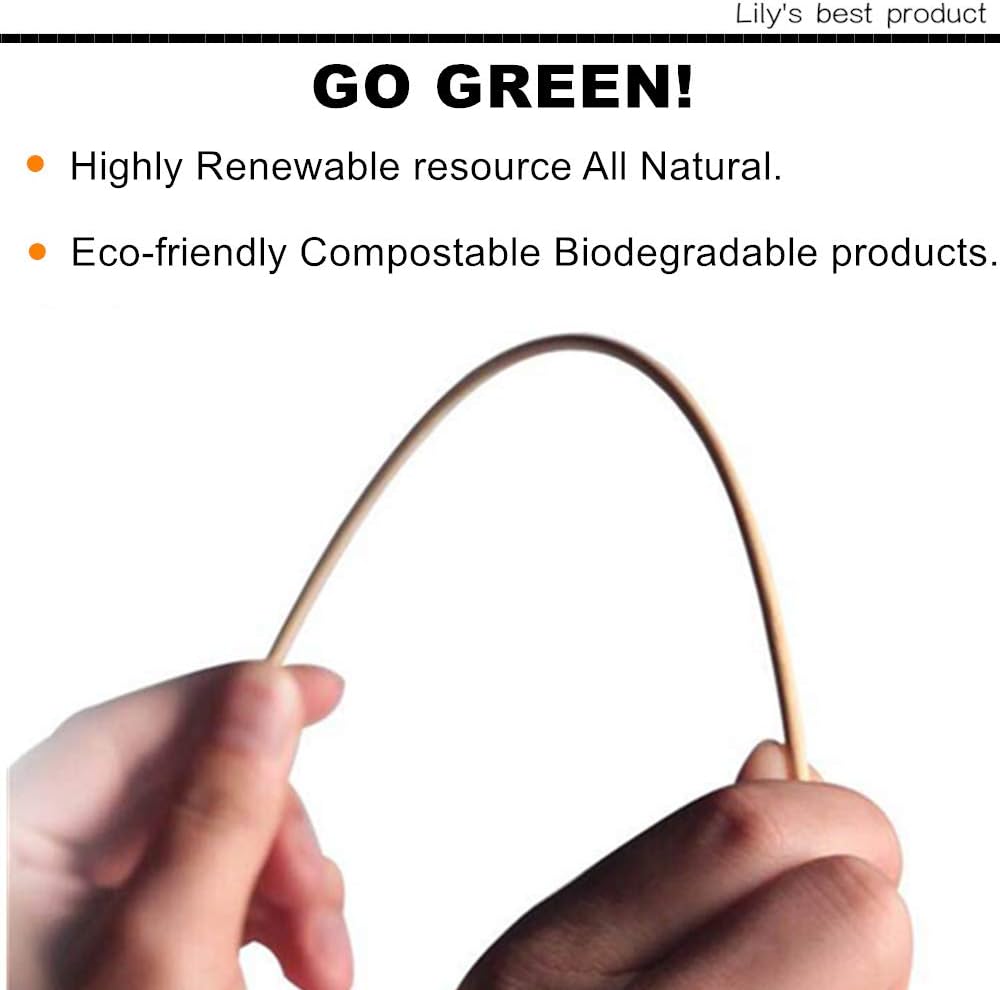 HOPELF 14" Natural Bamboo Skewers Sticks for BBQ，Kabob，Grilling，Barbecue，Kitchen，Roasting，Marshmallows，Plant Stakes，Crafting.Φ=4mm, More Size Choices 6"/8"/10"/12"/16"/30"(100 PCS) : Garden & Outdoor