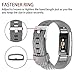 POY Replacement Bands Compatible for Fitbit Charge 2, Special Edition Adjustable Sport Wristbands, Small Gray
