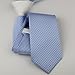 Coachella Ties Solid Color Knot Contrast Polka Dot Necktie Formal Tie 8.5cm (White/light blue)