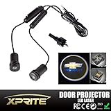 Xprite 5w 4th Generation 2x LED Car Door Laser Projector Ghost Shadow Step Light Logo (Chevy/Chevrolet)