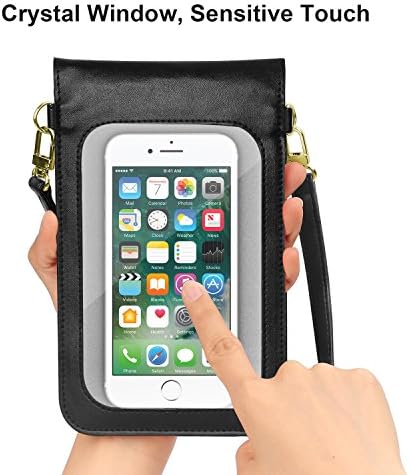 MoKo Compatible with Cell Phone Bag, Multi-Pocket Crossbody Pouch with Shoulder Strap Fits iPhone SE 2020/11 Pro/11/11 Pro Max/Xs Max/XR/Xs/X, Galaxy Note 10/Note 10 Plus/S10e/S10/S10 Plus - Black 4 MoKo Compatible with Cell Phone Bag, Multi-Pocket Crossbody Pouch with Shoulder Strap Fits iPhone SE 2020/11 Pro/11/11 Pro Max/Xs Max/XR/Xs/X, Galaxy Note 10/Note 10 Plus/S10e/S10/S10 Plus - Black