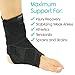 Vive Sprained Ankle Brace for Women, Men - Right or Left Compression Foot Immobilizer Support - Basketball, Volleyball Neoprene Stabilizer Wrap Protector - Tendonitis, Heel Spur, Running Feet Sprain