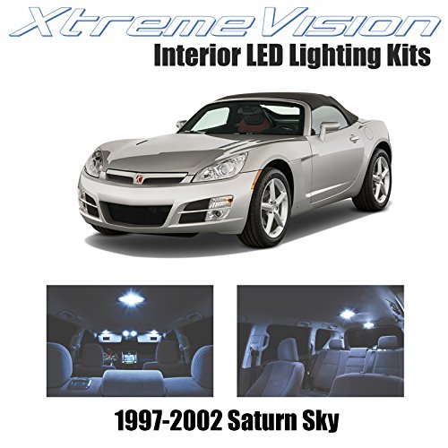 XtremeVision Saturn Sky 2007-2009 (4 Pieces) Cool White Premium Interior LED Kit Package + Installation Tool
