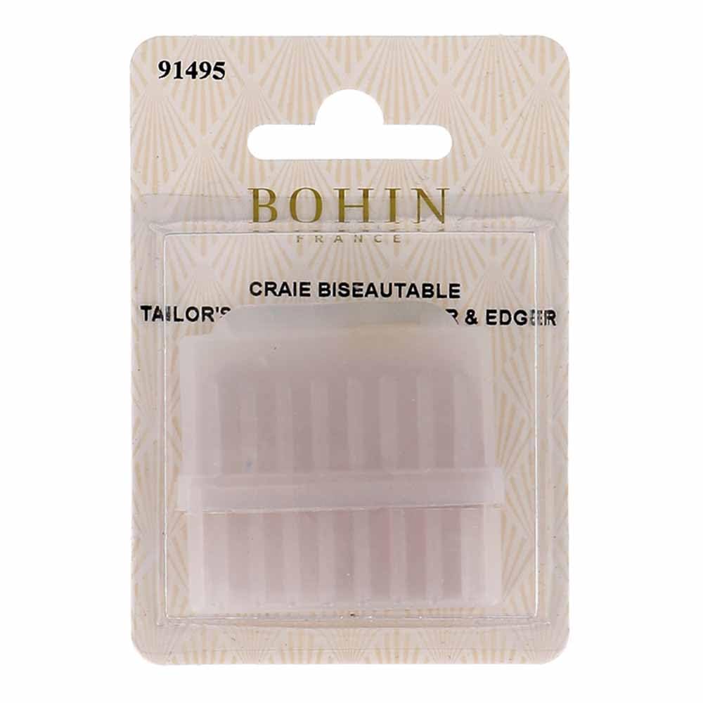 Bohin - White Tailor's Chalk with Holder and Edger - 1 Set