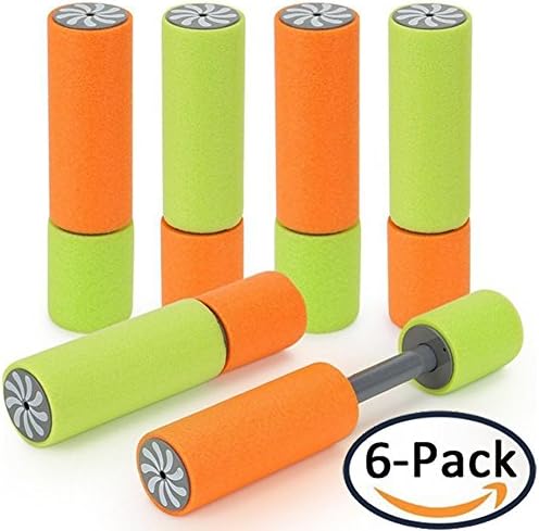 Mini Super Soaker Foam Pocket Water Guns，(6 Pack) Funny Water Blaster Eliminator, Summer Swimming Pool & Beach Water Gun Shooter for Kids Adult