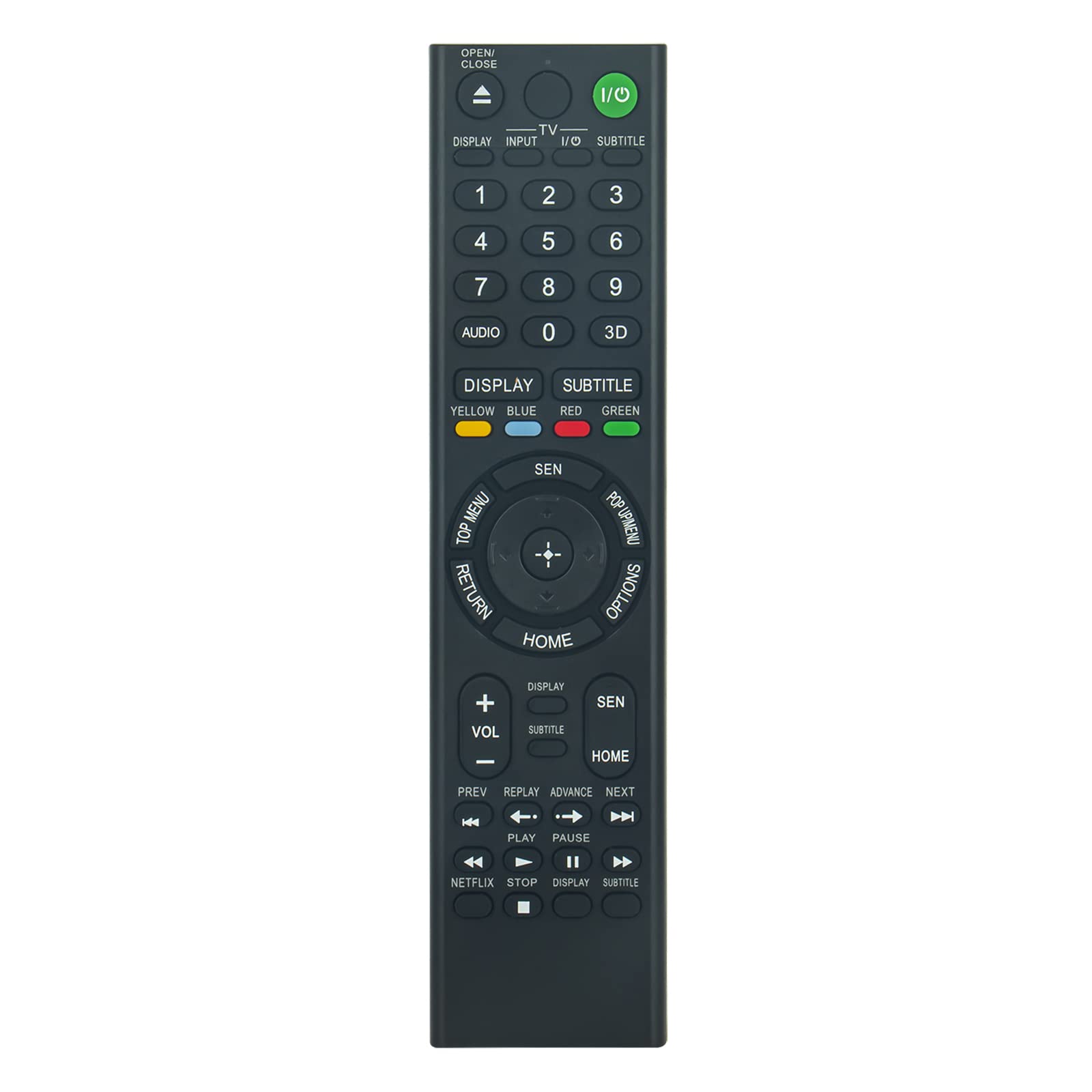 Replacement Remote Control RMT-B122A Fit for Sony Blu-ray Disc DVD Player BDP-S790 RMT-B122P RMT-B122C RMT-B122A RMT-B123A