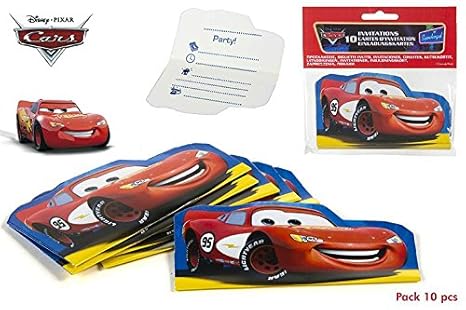 Colorbaby Disney Cars Imballare 10 Inviti E Compleanni