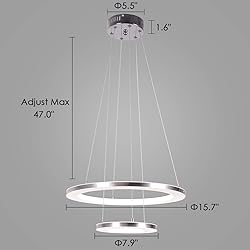 CHYING Modern LED Pendant Light with Acrylic Shade