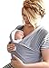 MoM-me Baby Wrap - Baby Carrier - 4 in 1 Multi-Use - Nursing Cover - Postpartum Belt - Baby Sling - Soft Infant Carrier - Perfect for Baby Showers - Neutral Grey for Girls and Boys