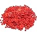 Swpeet 650 Pieces Assorted Sizes Resin Buttons 2 and 4 Holes Round Craft Buttons for Sewing DIY Crafts Children's Manual Button Painting (Red)